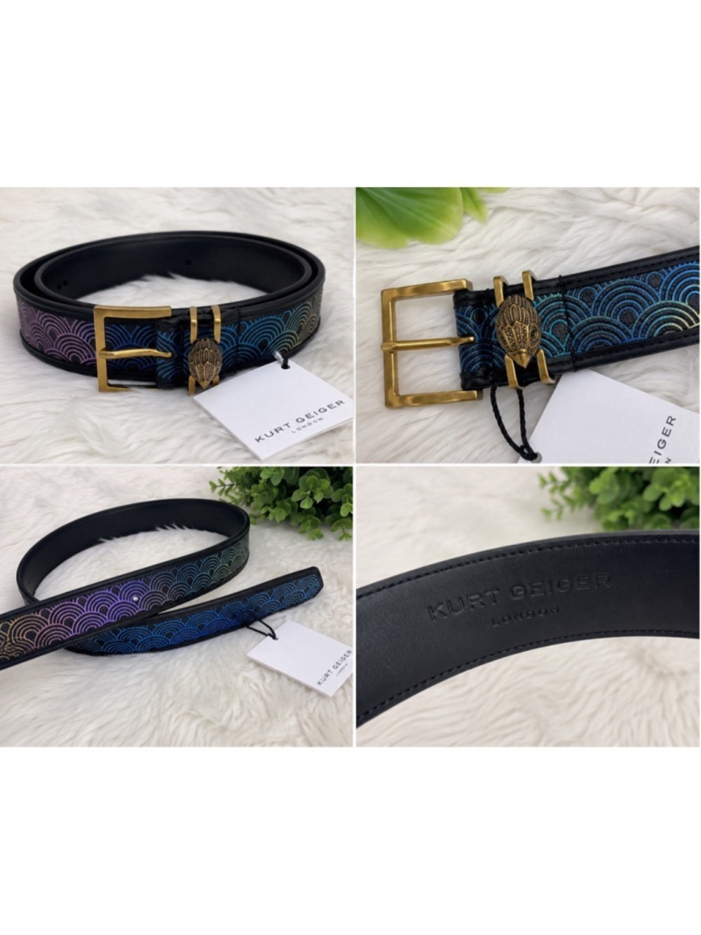 Kurt Geiger London Southbank 40 Belt NWT Eagle Buckle S/M